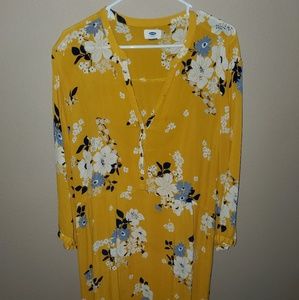 Yellow Floral Old Navy Dress